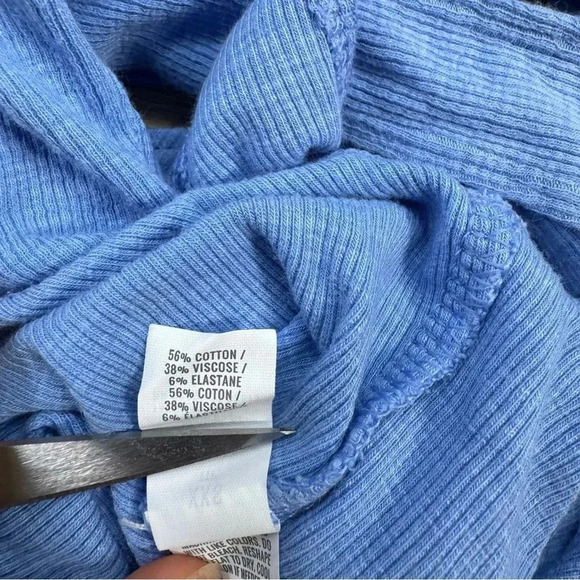 NWT Aerie Ribbed Turtleneck Bodysuit Long Sleeve in Light Blue - Picture 7 of 8